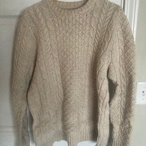Duluth Trading Men's Shetland Wool Cable Sweater Size Medium